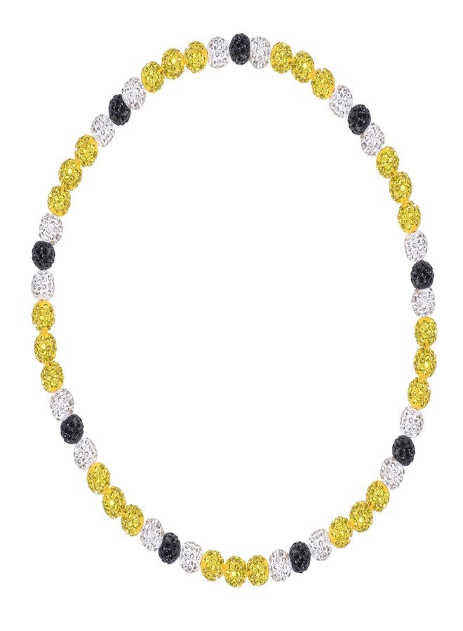 EXPHAIN Philadelphia Phils Baseball Necklace For Men Women Baseballer Inspired Beaded Necklace Unisex Rhinestone Discoball Necklaces Jewelry-gift for baseball team lovers, 20 inches, Yellow，Pink，Green - Image 1