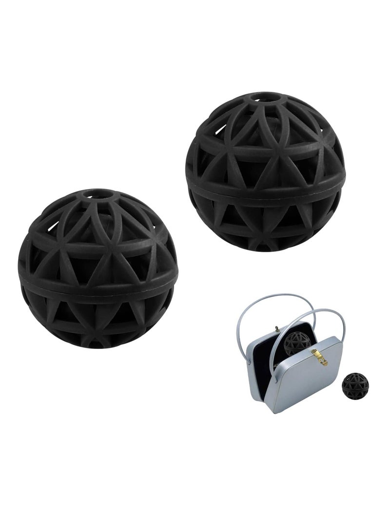 Y&D Purse Cleaning Ball, 2Pcs Bag Cleaner Ball for Purses Keep Your Bags Clean, Sticky Inside Picks Up Dust, Dirt,Crumbs in Purse, Bag, Or Backpacks, Handbag(Black) - Image 1