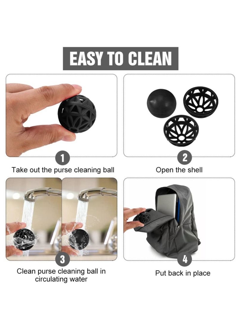 Y&D Purse Cleaning Ball, 2Pcs Bag Cleaner Ball for Purses Keep Your Bags Clean, Sticky Inside Picks Up Dust, Dirt,Crumbs in Purse, Bag, Or Backpacks, Handbag(Black) - Image 4