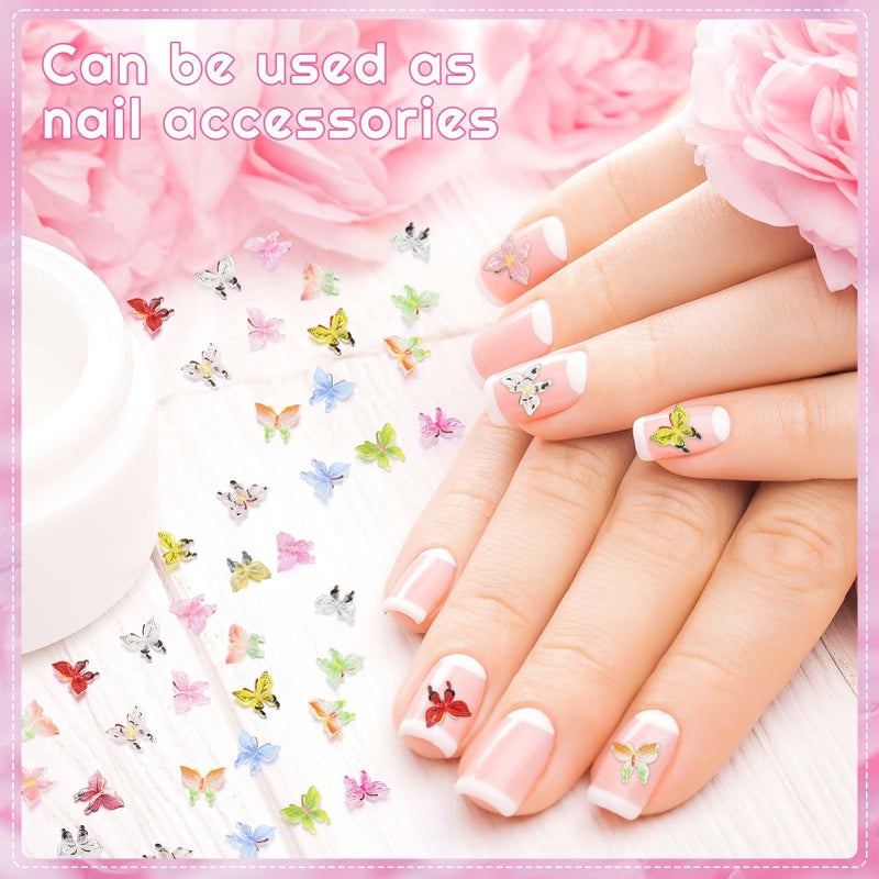 GGSTDDUP 200 Pcs Mini Resin Butterflies Random Tiny Butterflies Miniature Animal Figurines for DIY Cake Decoration Ornaments Crafts Moss Landscape - Image 5