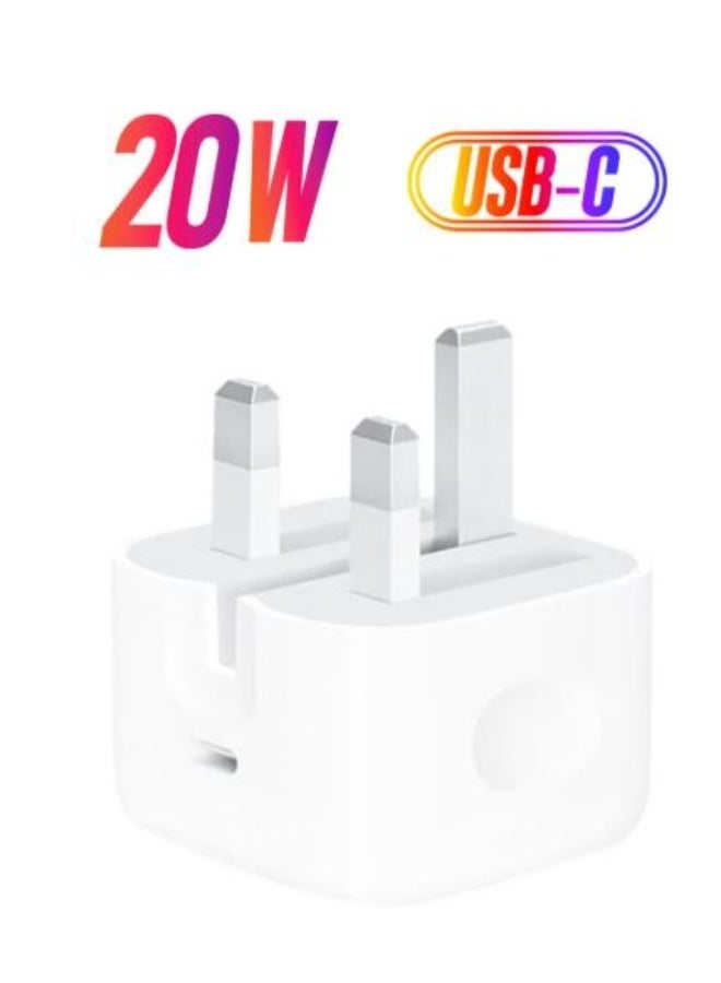 muhawil taqati/shahin USB-C thulathiu al'atraf biqudrat 20 wat - 'abyad - Image 1