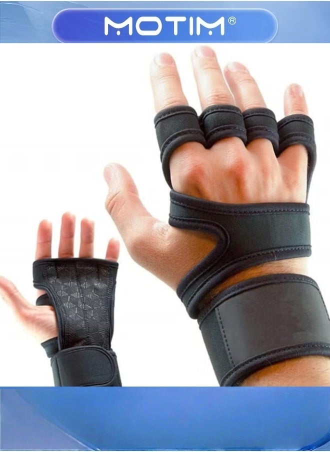 Generic Sports Gloves Weight Lifting Gloves with Wrist Support for Fitness Gym Cross Training Gloves & Power lifting Gloves  - Image 1