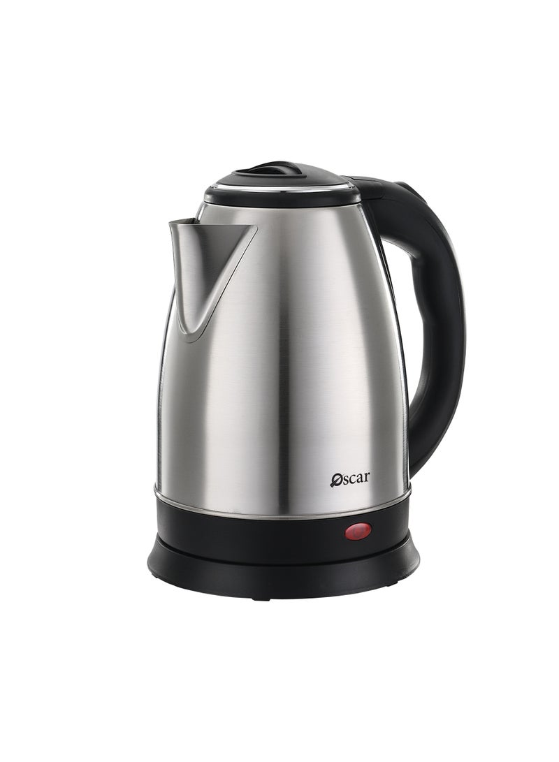 OSCAR 1.8L Electric Kettle | 1500W, Fast Boil Tea & Coffee Maker |  Stainless Steel, Auto Shut-Off, Anti-Dry Protection | 360° Cordless Base | Safe Lock Lid – OKT18IR