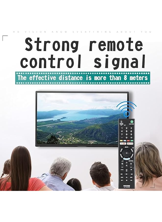 The Bros جهاز تحكم عن بعد عالمي لـ SONY RMT-TX100U - جهاز تحكم التلفاز، متوافق مع جميع تلفزيونات SONY - برافيا LCD LED HD الذكية، مع أزرار نتفليكس. - Image 4