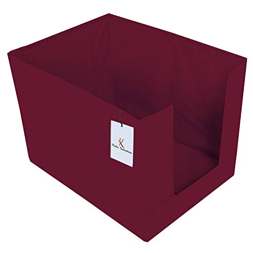 Kuber Industries (Set of 4) Clothes Organiser for Wardrobe - Foldable and Stackable Organizer for Shirt | Garments | Cloth - Storage Container Separator for Closet | Almirah | Cupboard | Shelf(Maroon) - Image 4