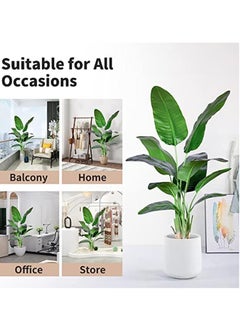 Generic Artificial Bird of Paradise Plant,Faux Palm Tree with Real Touch Leaves and Adjustable Branches,Fake Plants for Home Office Indoor Outdoor Decor (180cm)  - Image 4