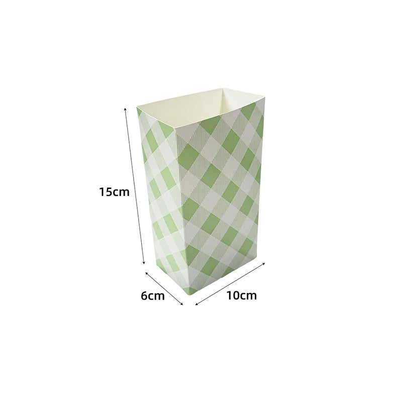Colorful Disposable Tableware Set for Parties 10 Green popcorn buckets 