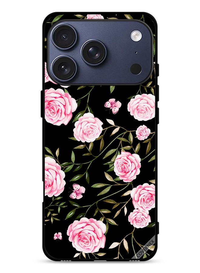 Covernex Apple iPhone 17 Pro Protective Case Cover Rose In Bunches Of Small Leaves - Image 1