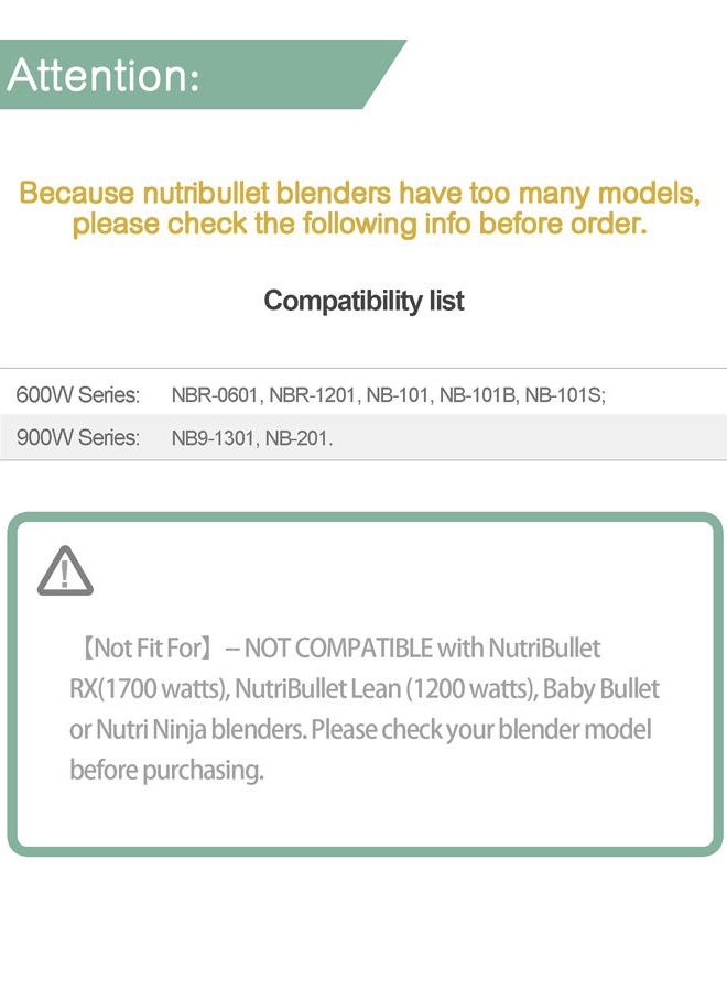 LVAINIT NutriBullet Cups Kit 24 oz Cups with Flip-Top To-Go-Lids Comfort Lip Rings Sealing Gaskets Fit for NutriBullet Blender 600W Pro 900W NutriBullet Replacement Parts - Image 4