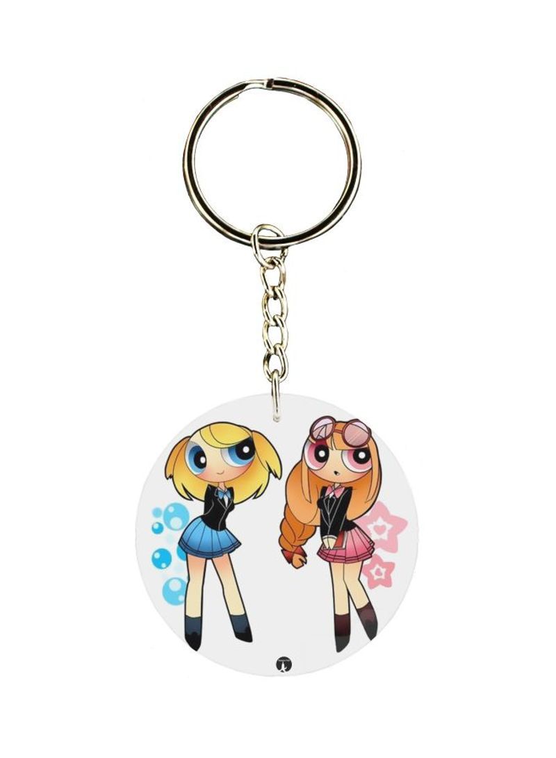 Power Puff Girls Printed Keychain