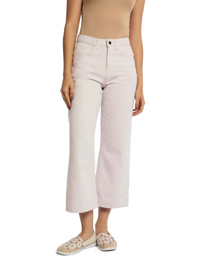 Premoda بنطال جينز دينم عالي الخصر وواسع الساق - Image 1