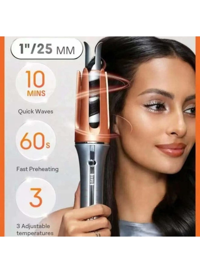 TIGER Automatic Hair Curler with Negative Ion Technology - Electric Hair Styler for Long-Lasting Curls & Natural Waves, Fast Heating Ceramic Barrel, Adjustable Temperature Settings, Anti-Tangle Design, Lightweight & Portable Hair Curling Tool for Women - Image 4