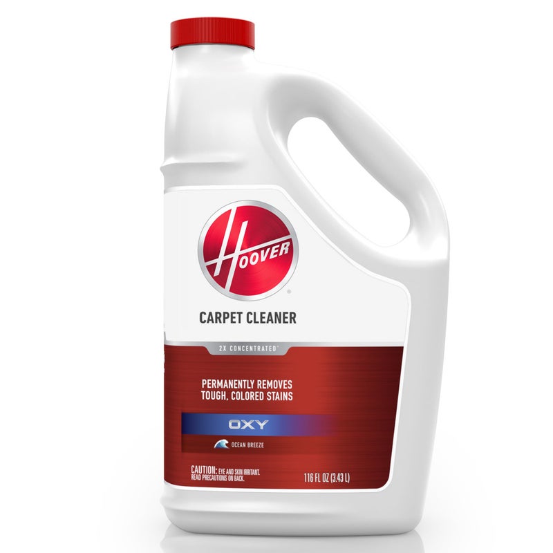 HOOVER Hoover 116 oz Oxy Carpet Cleaner Solution, for Carpet and Upholstery, Deep Cleaning Shampoo, Remove Tough Colored Stains, Ocean Breeze Scent, White, AH31936  - Image 1