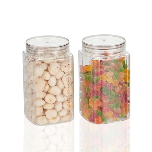 SCL Steelo Steelo Varg Plastic Kitchen Jar Container Set Kitchen Organiser Air Tight Jar Container Set Fridge safe US FDA Approved PET Food Grade Heavy Duty Material, BPA Free (Clear, 250 ml, Pack of 6) - Image 1