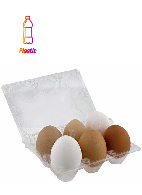 Egg Holder Plastic Egg Carton for 12 Eggs Reusable Chicken Kitchen Egg Storage Container Stackable Container with Lid