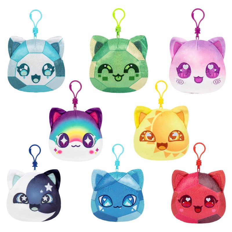 Aphmau MeeMeow Plush Clip-Ons - 8 Celestial Themed Plushies to Collect, Including Rainbow, Galaxy, Moon, and Diamond Cat - Super Soft and Cuddly, Perfect for Fans - Image 2