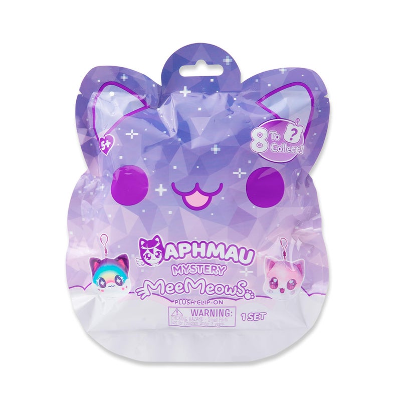Aphmau MeeMeow Plush Clip-Ons - 8 Celestial Themed Plushies to Collect, Including Rainbow, Galaxy, Moon, and Diamond Cat - Super Soft and Cuddly, Perfect for Fans - Image 1