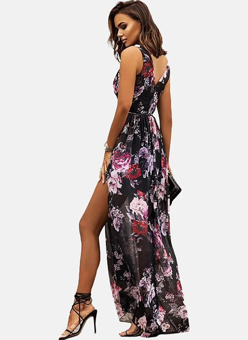 YUNIQEE Floral Slit Maxi Dress