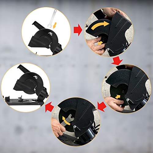APLMAN 6 Inch Cut off Saw Metal Cutting Chop Saw Miter Saw 45° Angle iron/Rebar/Iron/Plastic Cutting - Image 4