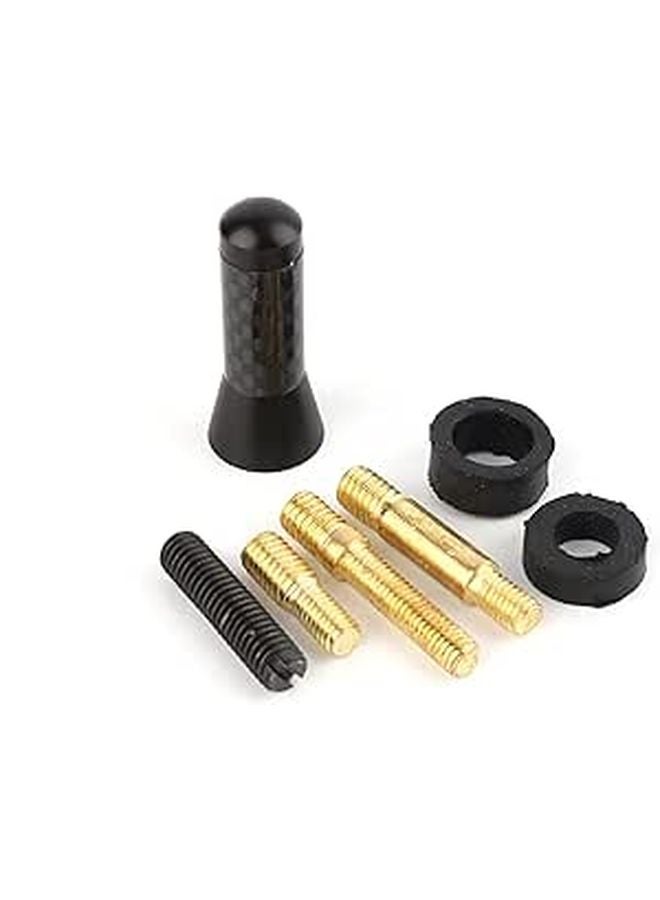 Universal 4 Inch Carbon Fiber Car Antenna Short Aluminum Design for Vehicles - Image 1