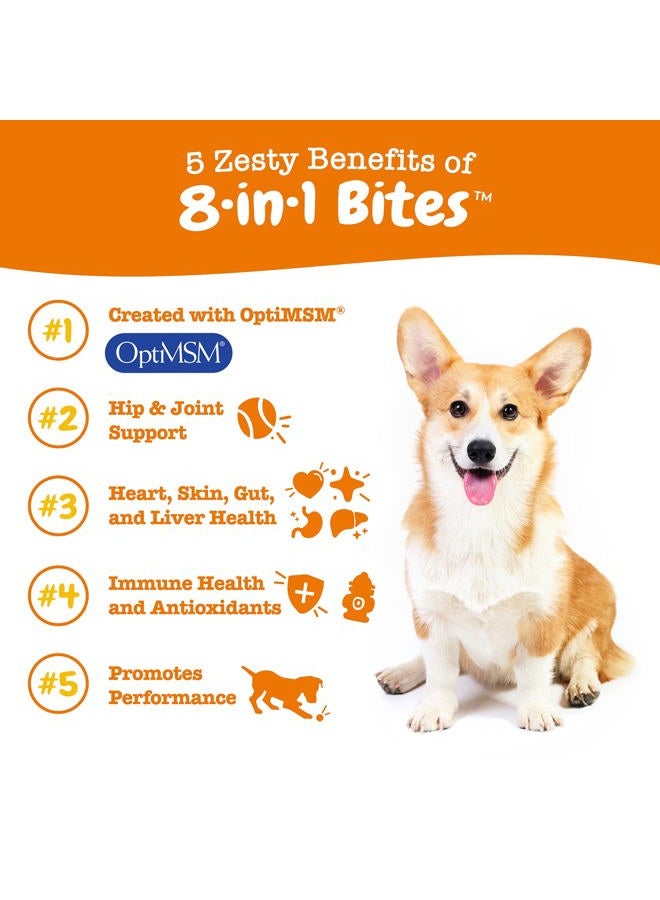 Zesty Paws Multivitamin Treats for Dogs, Glucosamine Chondroitin Joint Support + Digestive Enzymes & Probiotics, Grain Free Dog Vitamins and Supplements for Skin & Coat, Peanut Butter - 90ct  - Image 2