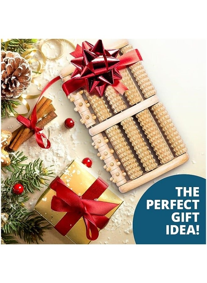 general Foot Massager - Relaxation Gifts for Women, Mom, Runners, Men, Dad - Plantar Fasciitis Relief - Foot Roller for Foot Pain, Neuropathy, Heel Spur Pain, Stress Relief, Wooden Reflexology Tools - Image 5