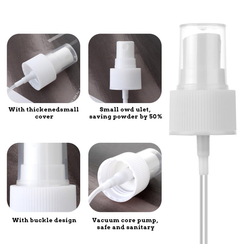 Salbsever 4 Pack Spray Bottle Top, Spray Bottle Nozzle Sprayer Tops Replacement Pump Plastic for Essential Oil Bottles, White - Image 3
