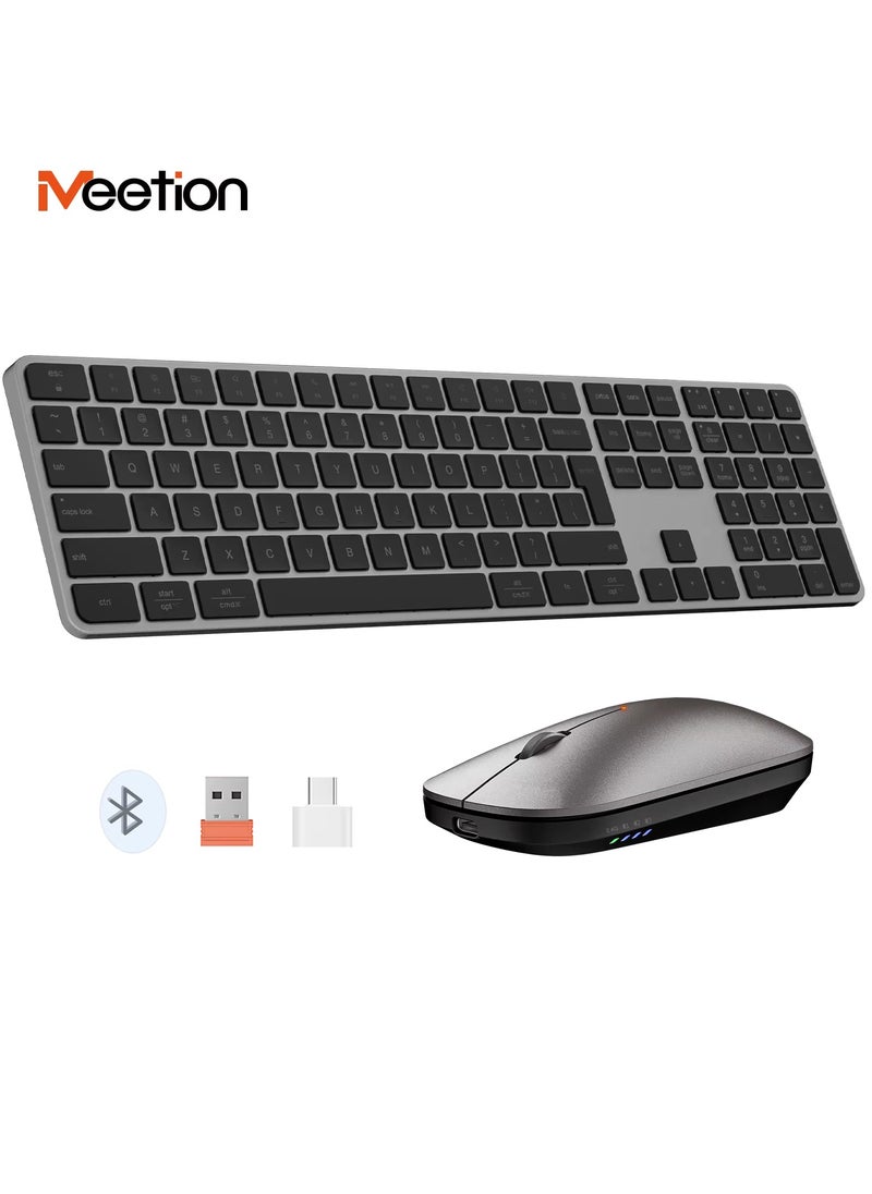 Meetion - MEETION Ultra-Thin Full-Size Wireless Office Combo iKey C230 Universal Synchronization Protocol 2.4 Wireless & Bluetooth Dual Mode Redefine the Seriousness of Aesthetics - Image 1