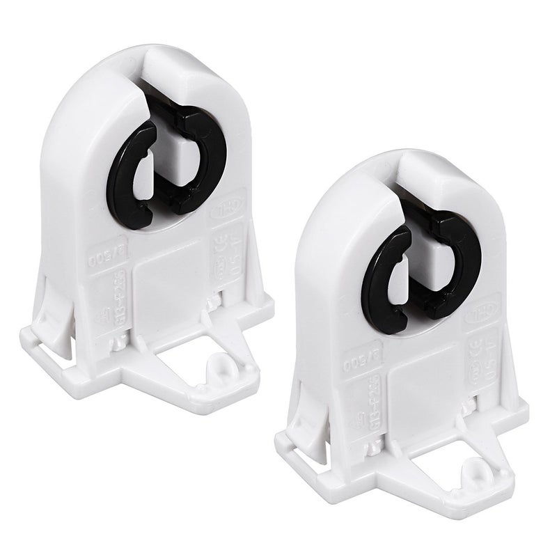 Generic uxcell 2Pcs T8/T12 Fluorescent Light Holder G13 Base Non-Shunted Tombstone Lamp Socket AC 500V 2A for LED Fluorescent Tube  - Image 1