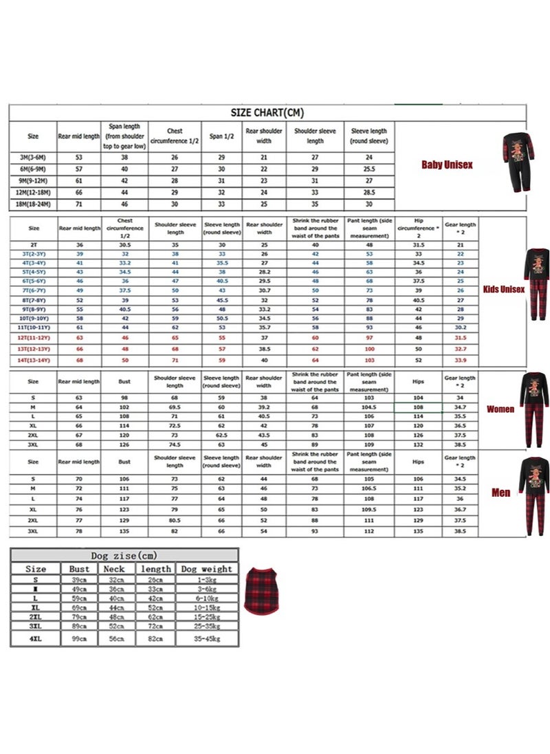 TAPIT - Christmas Family Matching Pajamas Classical Nightwear Sleepwear Sets Long Sleeve Pjs for for Adults Kids and Baby Holiday Xmas Sleepwear Set (Women) - Image 1