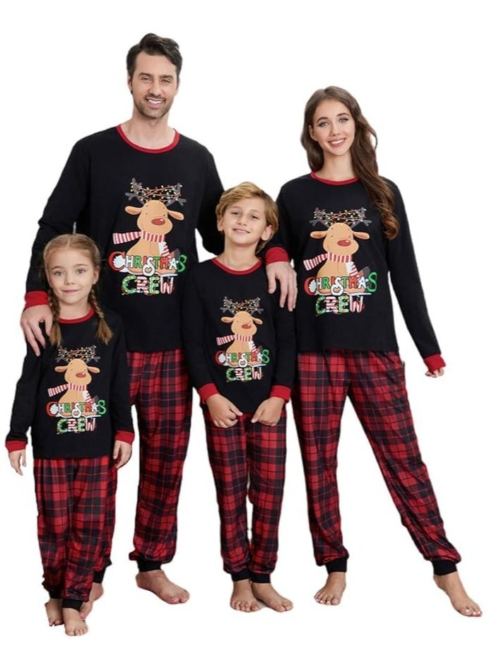 TAPIT - Christmas Family Matching Pajamas Classical Nightwear Sleepwear Sets Long Sleeve Pjs for for Adults Kids and Baby Holiday Xmas Sleepwear Set (Women) - Image 1
