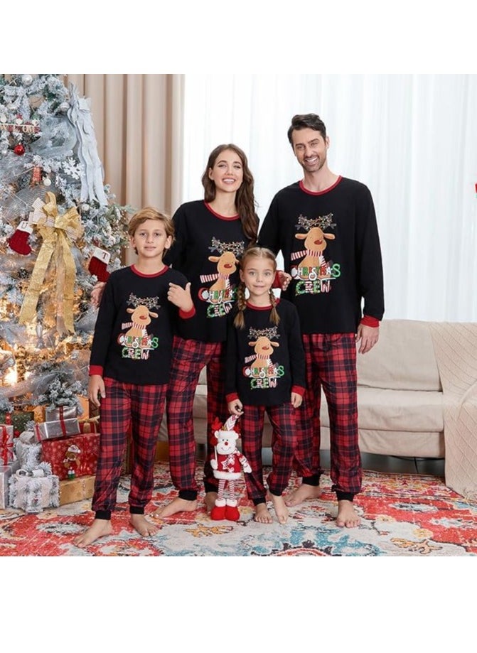 TAPIT - Christmas Family Matching Pajamas Classical Nightwear Sleepwear Sets Long Sleeve Pjs for for Adults Kids and Baby Holiday Xmas Sleepwear Set (Women) - Image 1