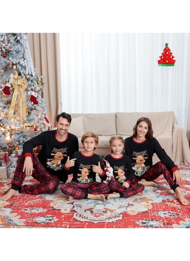TAPIT - Christmas Family Matching Pajamas Classical Nightwear Sleepwear Sets Long Sleeve Pjs for for Adults Kids and Baby Holiday Xmas Sleepwear Set (Women) - Image 1