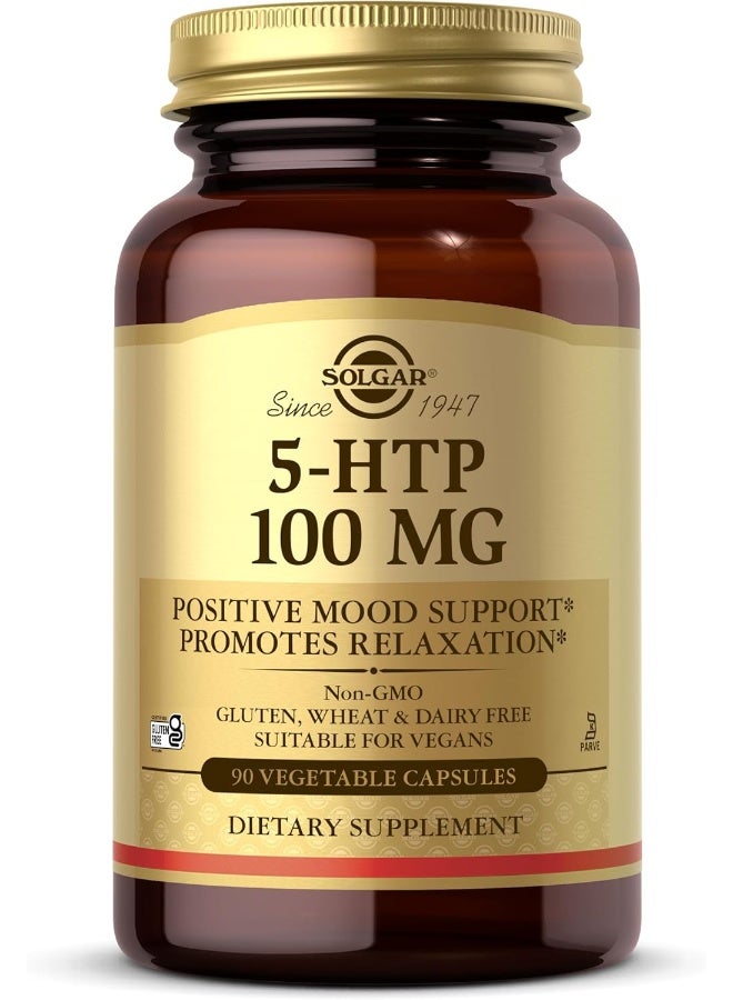 Solgar 5-HTP Dietary Supplement - 90 Vegetable Capsules - Image 1