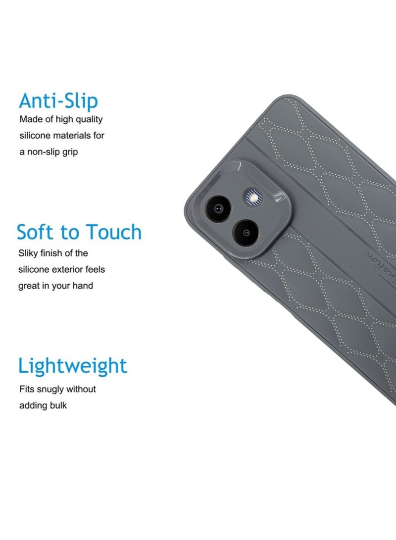 Waldic Samsung Galaxy A07 Premium Case | Premium Silicone Case Cover Designed for Samsung Galaxy A07 | Samsung Galaxy A07 Case Camera and Drop Protection Thin Protective Back Cover Case for Samsung Galaxy A07 - Grey - Image 4