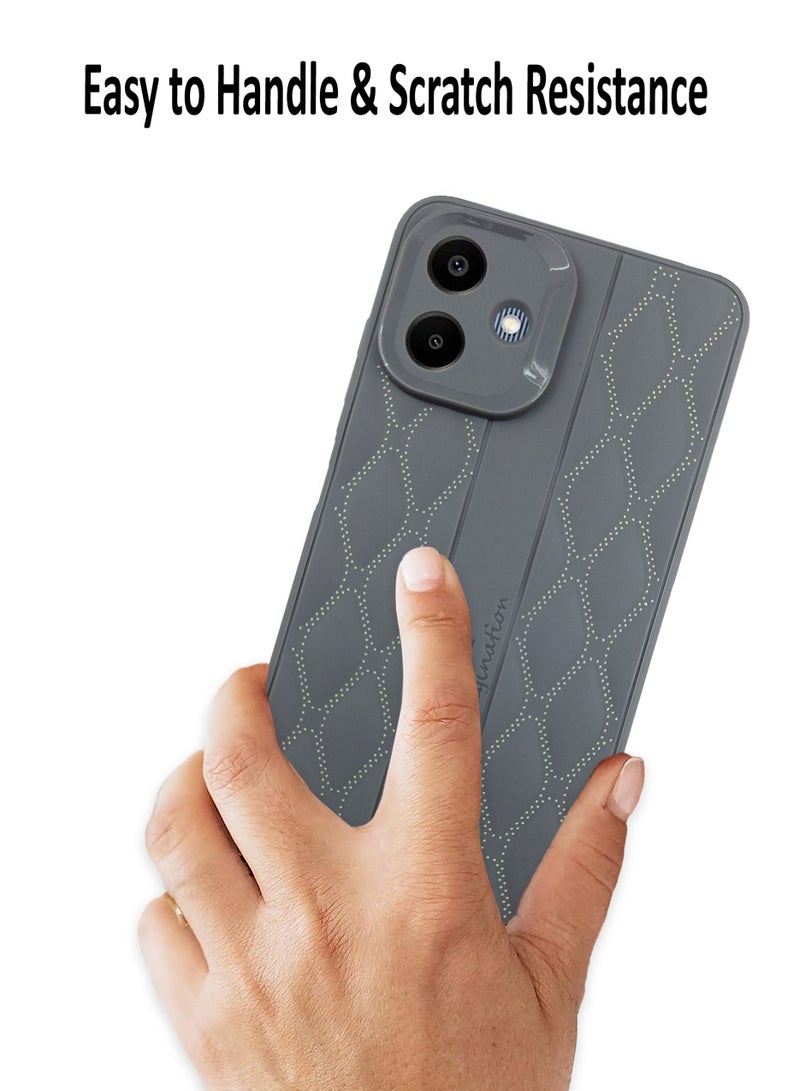 Waldic Samsung Galaxy A07 Premium Case | Premium Silicone Case Cover Designed for Samsung Galaxy A07 | Samsung Galaxy A07 Case Camera and Drop Protection Thin Protective Back Cover Case for Samsung Galaxy A07 - Grey - Image 3