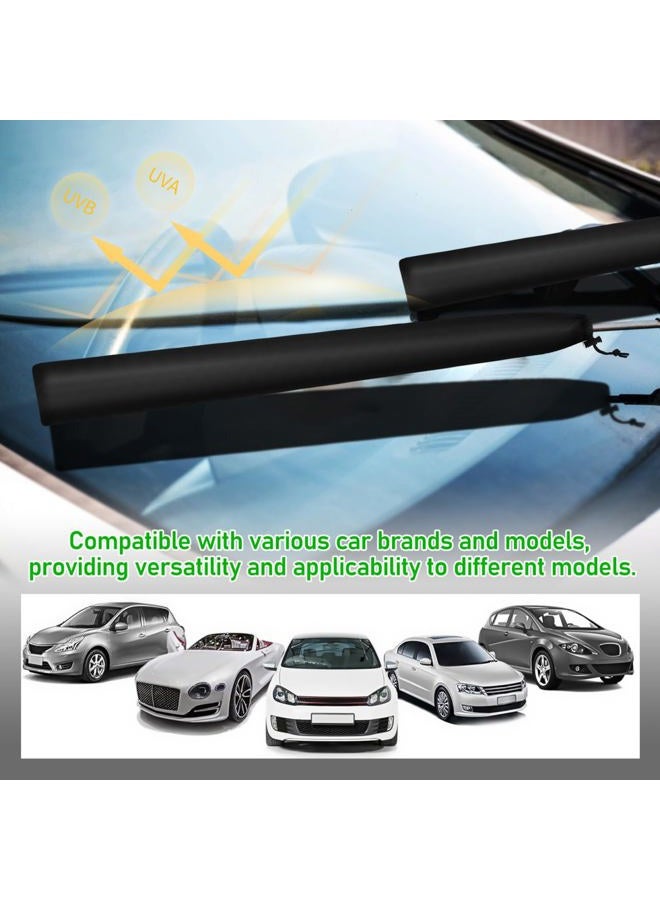 TOPPERFUN 1 Pair Car Windshield Wipers Dust Cover Auto Front Wiper Protective Guards for Cars Trucks Black - Image 5