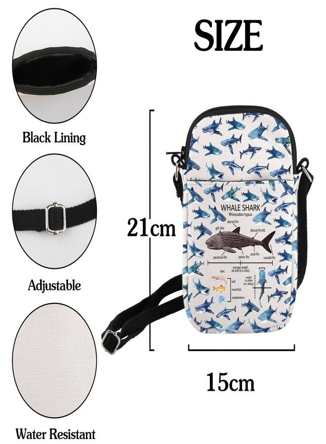 HOLLP Whale Shark Lover Gift Whale Shark Anatomy Crossbody Bag Ocean Animal Christmas Birthday Travel Small Sling Bag (WHALE SHARK) - Image 2