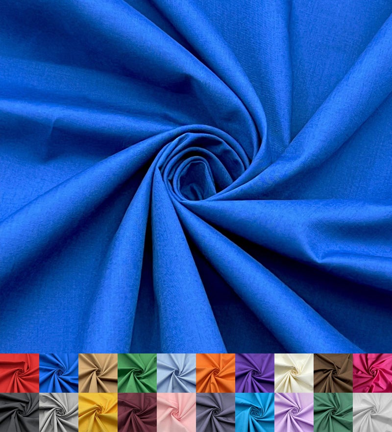 EOVEA - Cotton Polyester Fabric by The Yard – 60" Wide Broadcloth Fabric, Soft, Lightweight & Breathable Material for Lining, Curtains, Bedding, Skirts, Sewing Projects (Royal Blue, 1 Yard) - Image 4