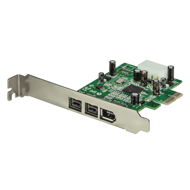Startech.com StarTech.com 3 Port 2b 1a 1394 PCI Express FireWire Card Adapter - 1394 FW PCIe FireWire 800 / 400 Card , TAA (PEX1394B3)  - Image 1