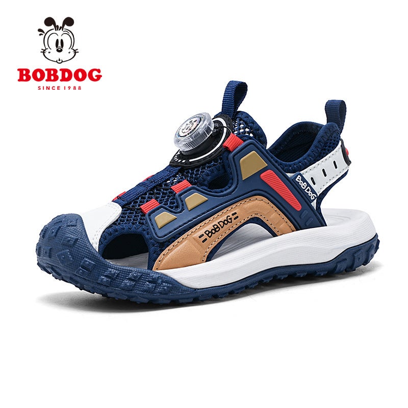 Babu Bean Boys Sandals 2025 Swivel Buckle Non-Slip Baotou Sandals Big Kids Outdoor Beach Shoes - Image 1