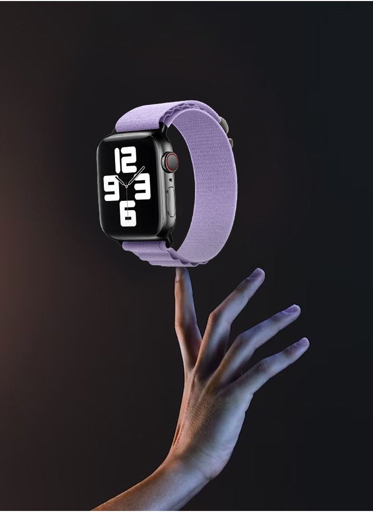 CATANES - Apple Watch Band Alpine Loop Band 38mm 40mm 41mm Women Men Adjustable with Metal G-Hook Strap for iWatch Series 7/SE/6/5/4/3/2/1 Purple - Image 1