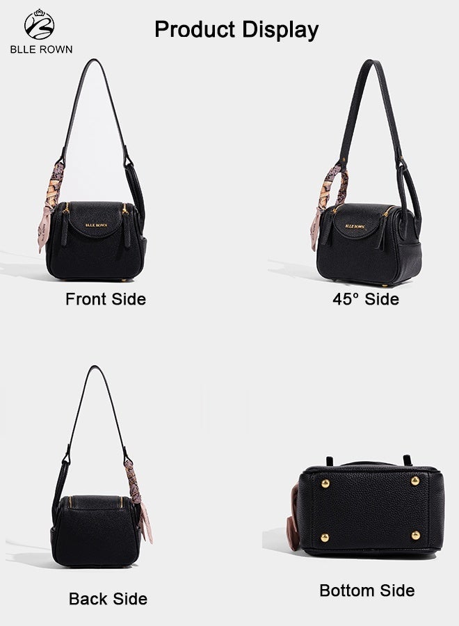 بليه روان شنطة نسائية يد وكتف وكروس مع حزام قصير وحزام طويل قابل للتعديل تصميم أنيق مع جيوب منظمة للاستخدام اليومي والدوام - Image 4