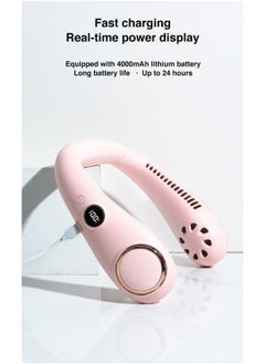 McDou Hanging fan around neck and shoulders with rechargeable battery hands-free USB C cooling for outdoor offices  - Image 1