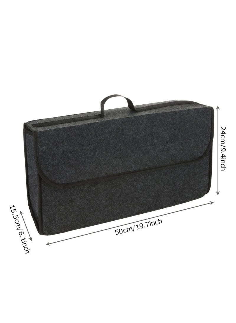 Generic - Car Boot Organiser Storage, 2 Pack Car Trunk Organizer, Small Car Trunk Boot Bags Box with Velcro Non Slip Car Accessories Declutter Tools Trunk Boot Tidy Storage Case for vw All Vehicles - Image 1