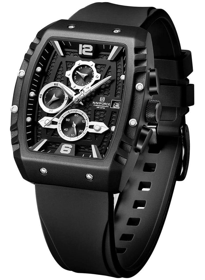 Naviforce Watch For Men NF8025-B-W-B - Image 3