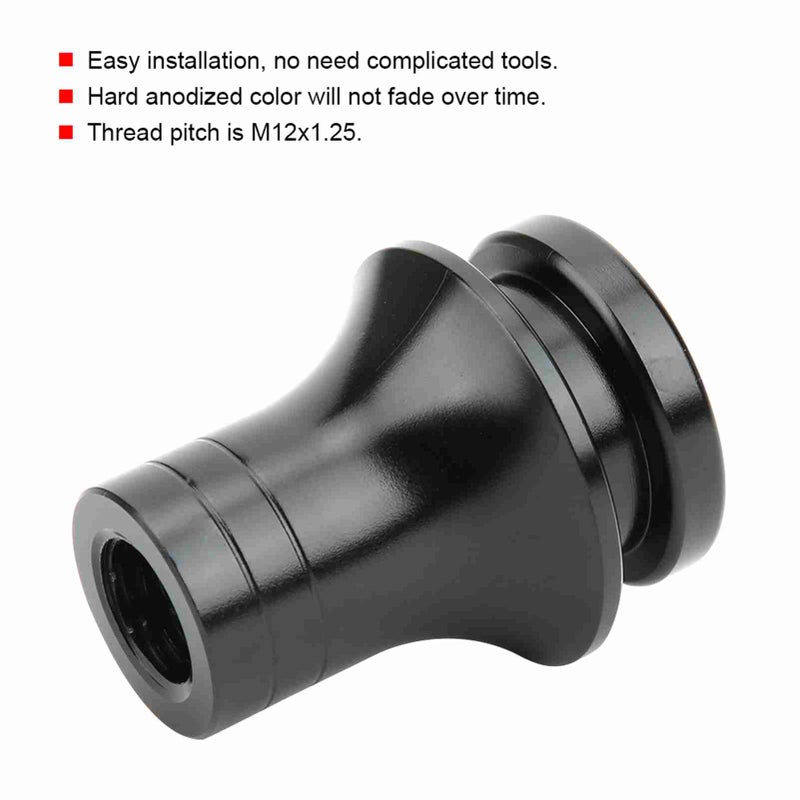Car Gear Shift Knob Boot Retainer M12 x 1.25 Thread Hard Anodized Aluminum - Easy Installation Stock Shifter Adapter for Most Vehicle Interior Maintenance - Image 4