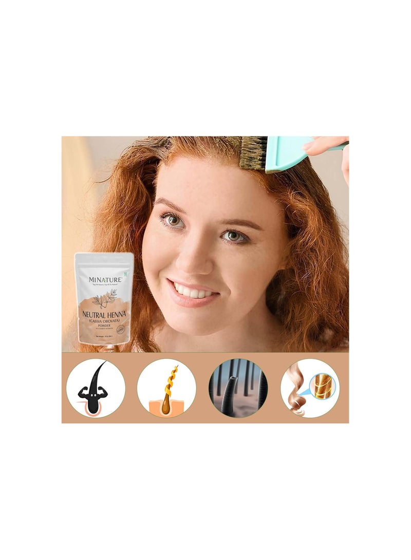 minature Neutral Henna Powder(Cassia Obovata) for Hair Conditioning|Adds no Colour to hair| 100% Pure Herbal Henna Powder Hair & Scalp care mask|Unisex |227 gm(8 oz) - Image 3