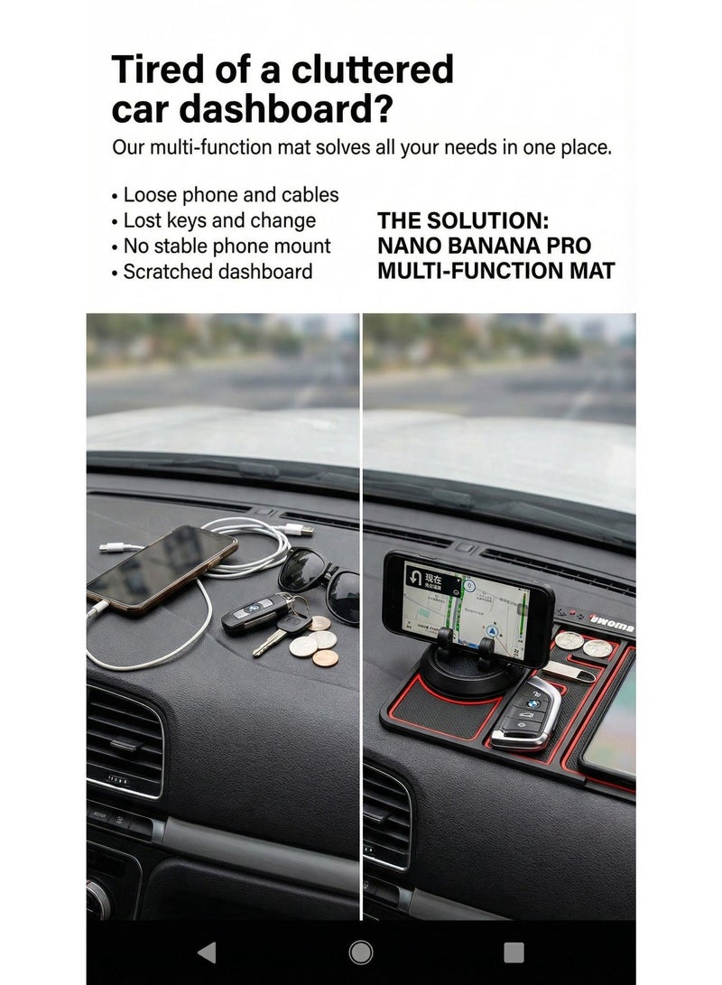 ThangCore 4-in-1 Car Accessory (Number Plate + Phone Holder + Air Freshener + Anti-Slip Mat) - Image 4