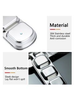 SYOSI Sauce Dish Stainless Steel Soy Tomato Sauce Salt Vinegar Sugar Spices Flavor Condiment Dip Bowls Korean BBQ Home Kitchen Plates  - Image 3